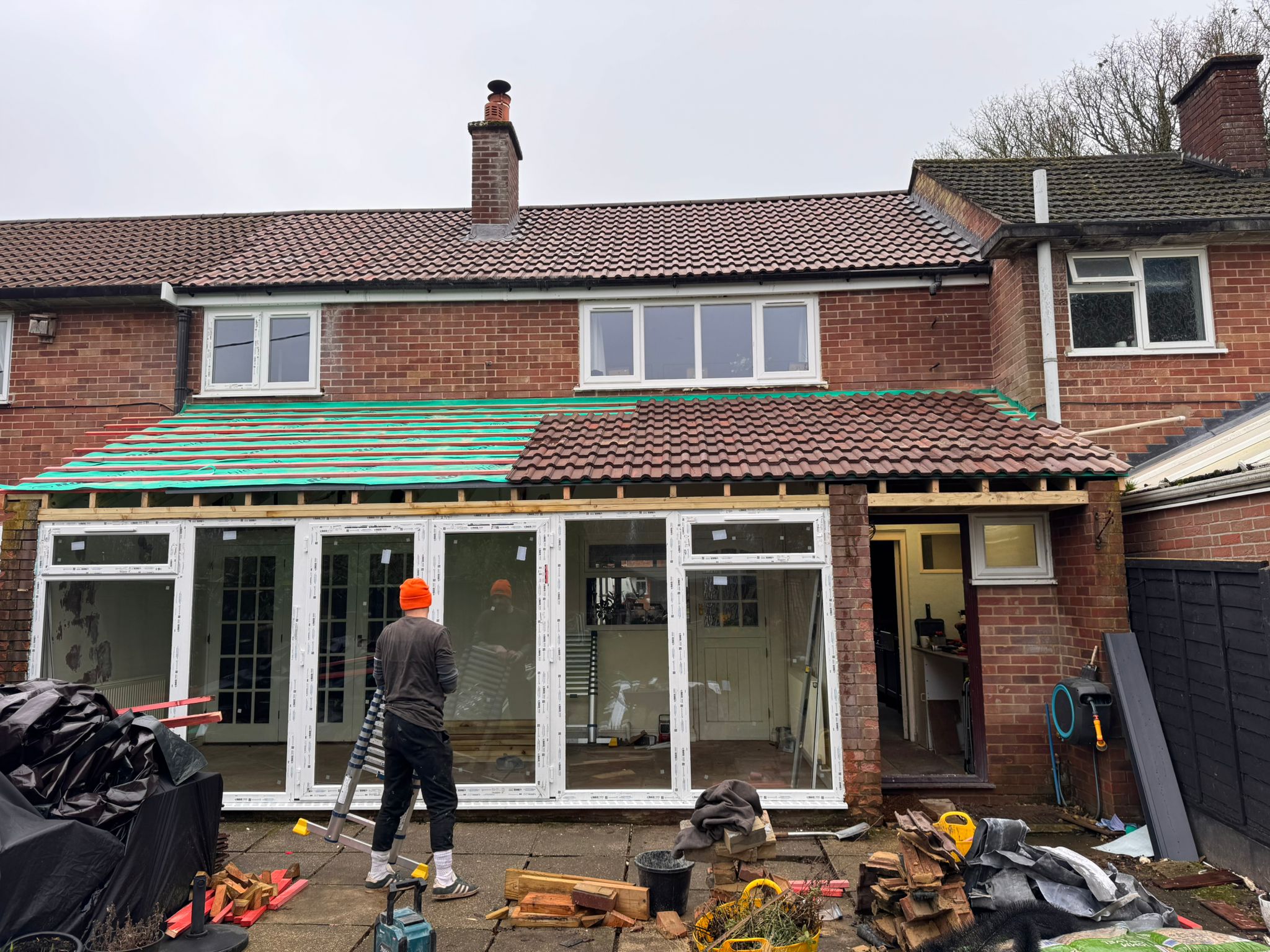 New roof to rear extension
